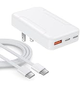 Slim Flat USB C Wall Plug,OKRAY PD45W Super Fast Charging for iPhone/Galaxy | 3-Port USBC Fast Ch...