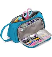 Enday Big Capacity Pencil Case, 3 Compartments Pencil Bags with Zipper, Large Capacity Pencil Pou...