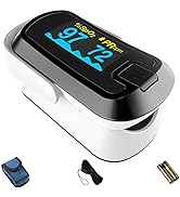 mibest OLED Finger Pulse Oximeter, O2 Meter, Dual Color White/Black