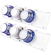 Storage Theory Yogurt Organizer for Fridge – Peel and Stick Yogurt Storage for 4 Wide-Mouth Vegan...