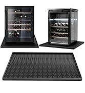 Mini Fridge Silicone Mat with Raised Edges 25.6"x25.6"x0.8" Silicone Mat for Mini Fridge Non-Slip...