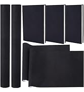 CRASPIRE 2 Rolls 102x11.8 Suede Book Cloth Black for A4-A8 Books Binding Fabric Surface Paper Bac...