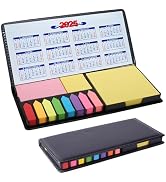 2000 Pieces Sticky Note Set, Self Sticky Page Markers with PU Box, Colored Index Notepad Writable...