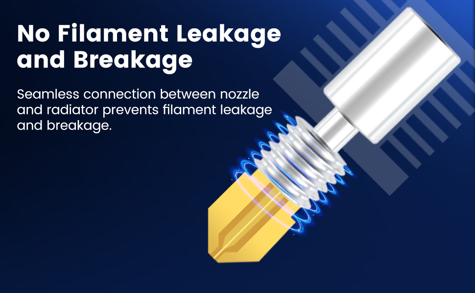 No filament leakage and breakage