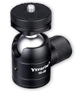 Camera Tripod Mini Ball Head with Cold Shoe Mount,Aluminum Alloy Panoramic Ball Head Mount with 1...