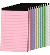 Ciphyfee 12pcs Small Note Pads, Colored Notepads 5x8 College Ruled Notebook, Writing Pads 5 x 8, ...