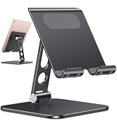 OMOTON Upgraded Adjustable Tablet Stand Holder, Heavy Duty Foldable Portable Monitor Stand, Trave...