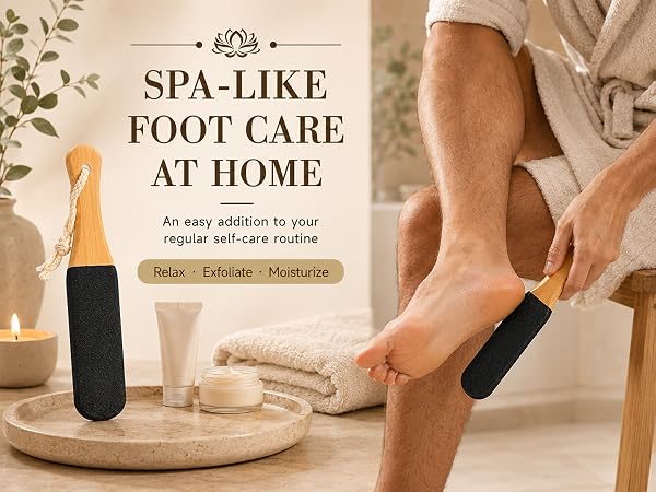 bamboo foot file for man