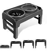 Elevated Dog Bowls, Slow Feeder & No Spill Water Bowl Stand, Raised Food Bowls with 4 Adjustable ...