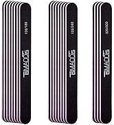 TsMADDTs Nails File 20 PCS Double Sided Emery Board for Natural Acrylic Nails 100 120 180 240 320...