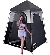 KingCamp Camping Shower Tent, Instant Portable Privacy Shelter, 1/2 Room Large Outdoor Toilet Ten...