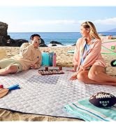 Roxy Sand-Free Beach Mat – Large Waterproof Outdoor Picnic Blanket, Lightweight Foldable Mat for ...