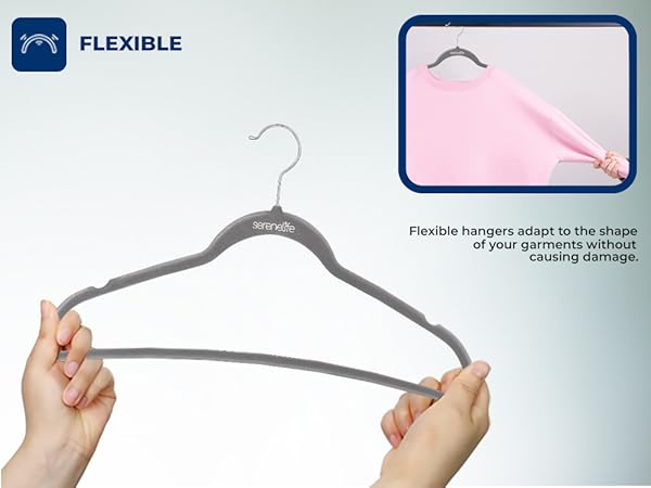 10 Pack Velvet Hangers - Non-Slip with 360° Swivel Hook Ultra-Thin, Lightweight Velvet Hangers