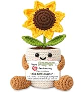 SNOOZIA 1 Year Anniversary Paper Gifts Sunflower Gift for Girlfriend Her | Couple Anniversary Cro...