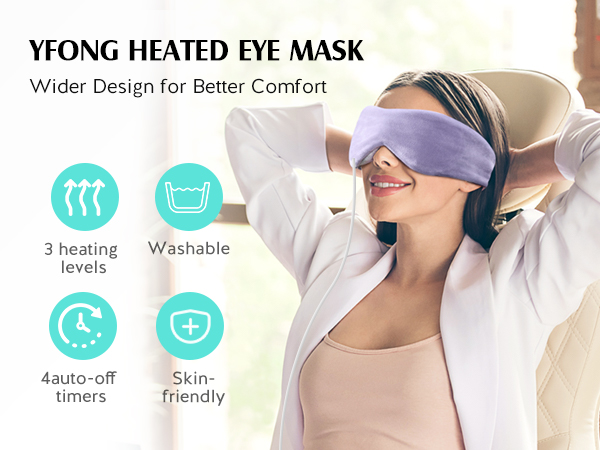 Heated Eye Mask, Warm Eye Compress Mask for Dry Eyes, USB Electric Eye Heating Pad