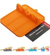Spoon Rest, Silicone Spoon Holder for Stove Top with Drip Pad Suitable for Multiple Kitchen Gadge...