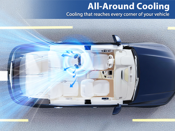 car fan for backseat kids built-in a powerful motor that delivers strong wind