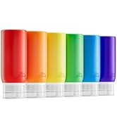 6 Pack Travel Bottles for Toiletries - TSA Approved 3oz Leakproof Travel Size Containers, BPA Fre...