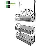 Giftgarden 3 Tier Over The Door Spice Rack, Wall Mount Hanging Spice Organizer for Cabinet Pantry...