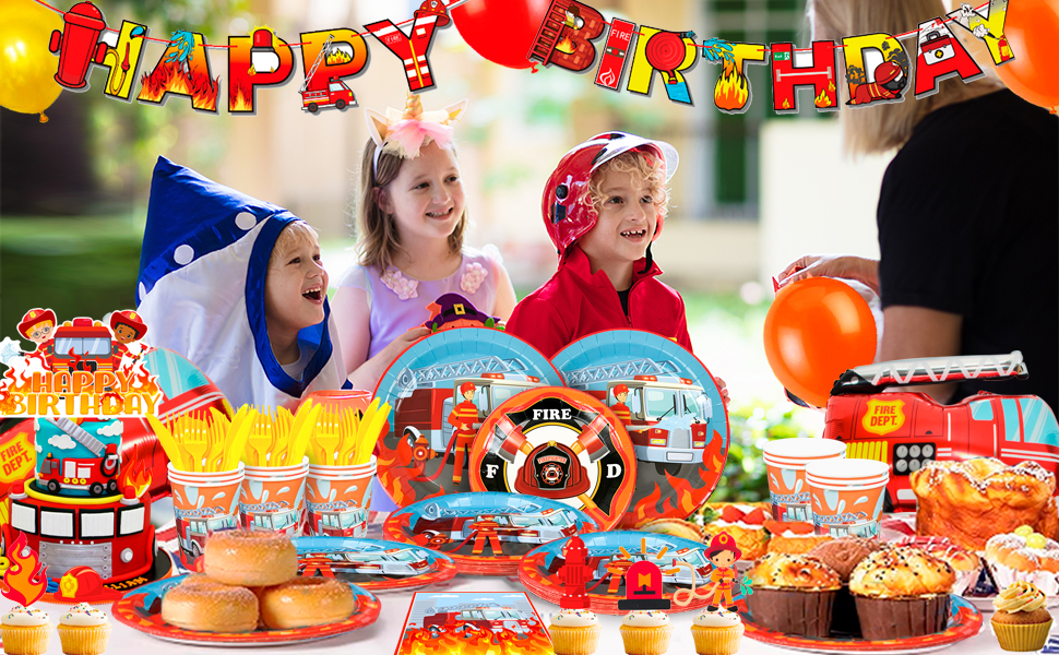 fire truck birthday party supplies