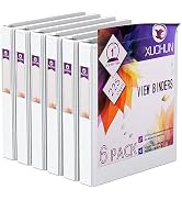 1 Inch 3 Ring Binders,with Two Interior Pockets,1" Binder Holds US Letter Size 8.5'' x 11'' Paper...