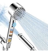 FEELSO Filtered Shower Head with Handheld, High Pressure 4 Spray Showerhead with Filters & Upgrad...