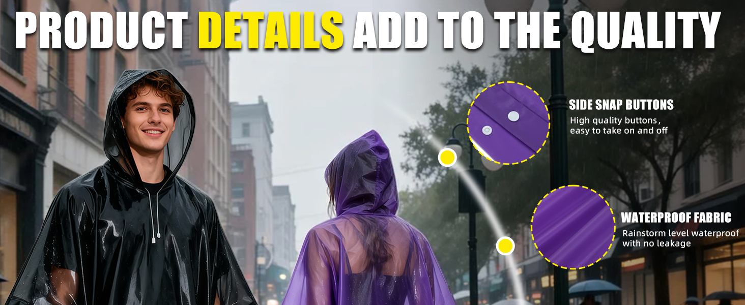 Reusable EVA Raincoats Rain Poncho for Adults