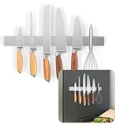 Ninonly 12 Inch Magnetic Knife Holder for Refrigerator, Stainless Steel Double Sided Magnet Knife...