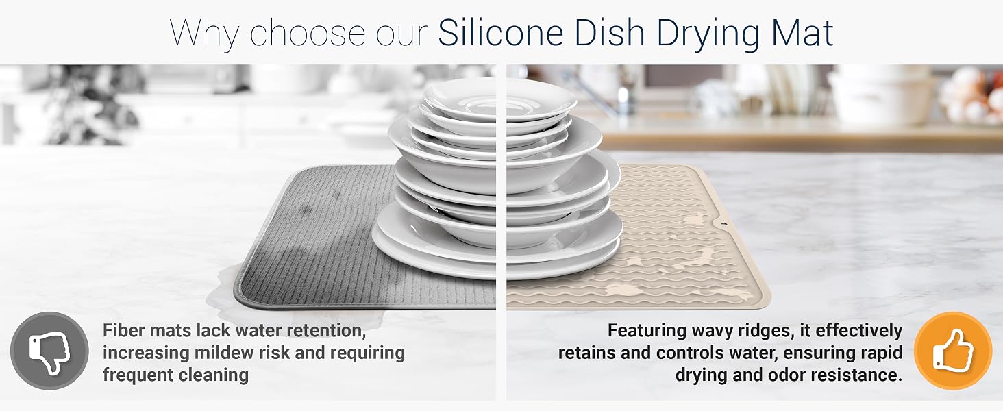 silicone drying mat for kitchen sink
