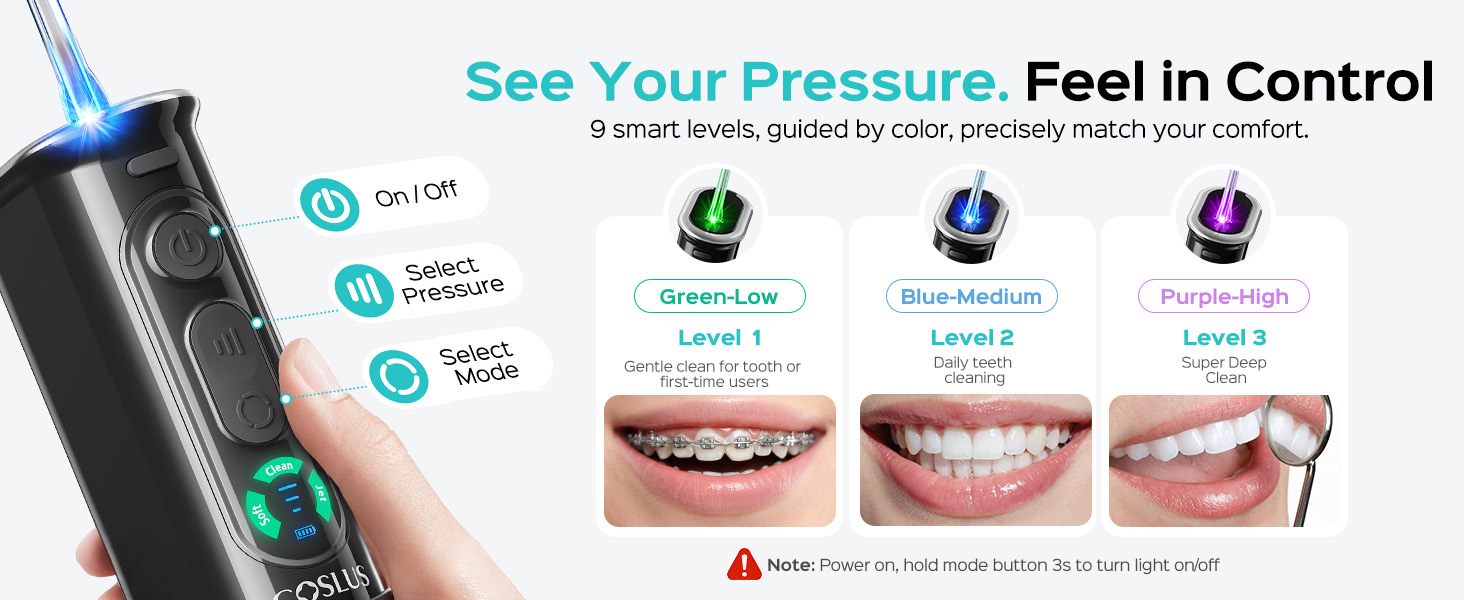 COSLUS T50 Portable Water Flosser for Travel