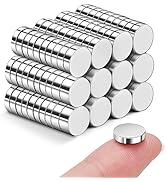 SMARTAKE 120 Pcs Refrigerator Magnets, 10x2.6mm Small Round Fridge Magnets, Multi-Use Premium Neo...