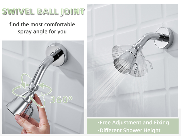 swivel shower angle