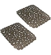 Yiter Sink Mat, 2Pcs Adjustable PVC Pebble Sink Protector for Stainless Steel or Porcelain Sink, ...