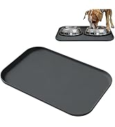 IYYI Dog Food Mat, Silicone Pet Feeding Mat, 0.79" Extra High Raised Edge Dog Bowl Mat – Waterpro...