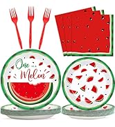 gisgfim 100Pcs One in a Melon Party Decorations Supplies Watermelon First Birthday Plates and Nap...