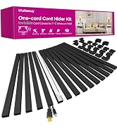 Wuitaouy Cord Hider, 212.6in Cord Covers for 1-2 Wires on Wall, Paintable Wire Hider Wire Covers ...
