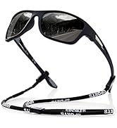 suoso Polarized Sports Sunglasses for Men: UV400 Protection Glasses Womens Wrap Around Goggles fo...