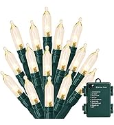 MASHANG Christmas Lights - Battery Operated String Lights 50 LED Xms Mini Lights 8 Modes Green Wi...