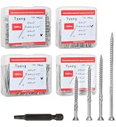 Tyang 304 Stainless Steel Self-Tappingdeck self-Tapping Wood Screw, Silver, T25 Star Head, 2.5 In...
