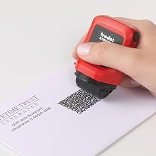 ID Protector being used on an envelope