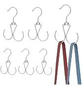 OMHOMETY 6 Pack Purse Hanger for Closet, 12 Storage Capacity Rotatable Purse Hooks, Hanging Backp...