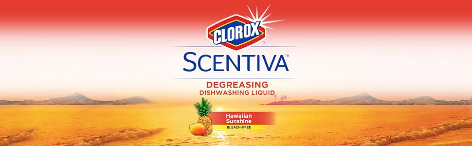 Clorox, Scentiva, Degreasing, Dishwashing Liquid, Hawaiian Sunshine