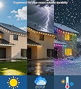 Permanent Outdoor Lights 147FT with 54 RGBIC LED Smart LED Light, App/Remote Control IP68 Waterpr...