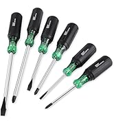 SK 6-Piece Acetate Screwdriver Set, S2 Steel, 3 Slotted & 3 Phillips Screwdrivers, SureGrip Handle
