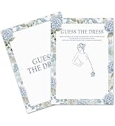 LSJEHTQ Bridal Shower Games Cards, Guess The Dress Themed Bridal Shower Games for 25 Guests, Blue...