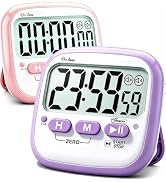Antonki 2 Pack Classroom Timers for Kids Teachers, Magnetic Countdown Digital Kitchen Timer for C...