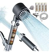 Filtered Handheld Shower Head-High Pressure with 4 Spray Modes,ON/OFF Pause Switch, Power Wash,Ha...