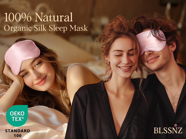 Silk Sleep Mask for Women Organic Natural Mulberry Silk Fabric Blackout Eye Mask for Sleeping