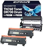 ZIPRINT TN760 Toner Cartridge and DR730 Drum Unit Compatible