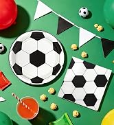 Soccer Paper Plates and Napkins Party Supplies Dessert Plates Luncheon napkins disposable tableware